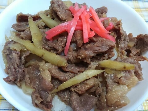 圧力鍋でお肉柔らか牛丼